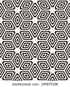 Vector seamless pattern. Modern stylish texture. Repeating abstract background with smooth rhombuses.