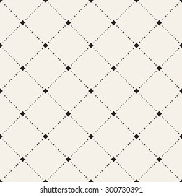 Vector seamless pattern. Modern stylish texture. Repeating geometric tiles with dotted rhombuses. Minimalistic simple design.