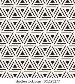 Vector seamless pattern. Modern stylish texture. Repeating geometric tiles from striped triangles