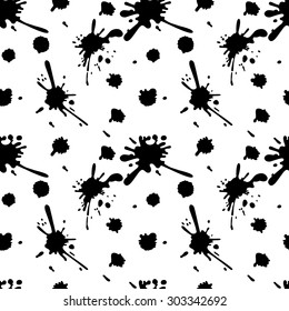 Vector seamless pattern. Modern stylish texture. Repeating pattern. Monochrome line background blots.