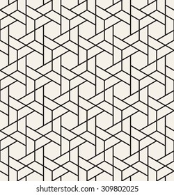 Vector seamless pattern. Modern stylish linear texture. Repeating geometric tiles with trapezoidal elements.