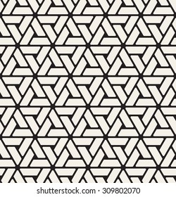 Vector seamless pattern. Modern stylish linear texture. Repeating geometric tiles with smooth trapezoidal elements.