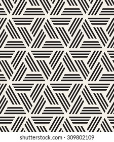 Vector seamless pattern. Modern stylish texture. Repeating geometric tiles with striped triangles.