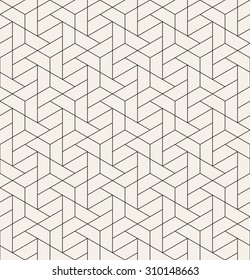 Vector seamless pattern. Modern stylish linear texture. Repeating geometric tiles with trapezoidal elements.