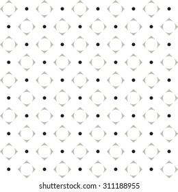 Vector seamless pattern. Modern stylish texture. Repeating geometric tiles with dots rhombus round
