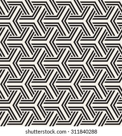 Vector seamless pattern. Modern stylish texture. Repeating geometric tiles. Regular monochrome grid. Hexagonal geometric background. Contemporary graphic design.