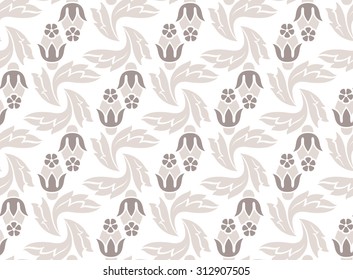 Vector seamless pattern. Modern stylish texture. Repeating geometric tiles. Geometric flowers with interlased linear petals