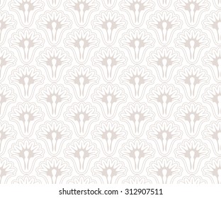 Vector seamless pattern. Modern stylish texture. Repeating geometric tiles. Stylized hexagonal flowers from striped petals