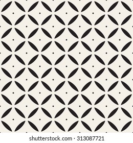 Vector seamless pattern. Modern stylish texture. Repeating geometric tiles. Simple monochrome print.