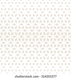 Vector seamless pattern. Modern stylish texture. Repeating geometric tiles. Rhombuses of different size are forming stylish grid with thickness which decreases gradually.