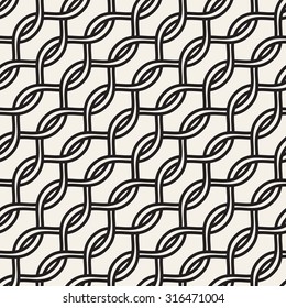 Vector seamless pattern. Modern stylish texture. Repeating geometric background with diadonal interlaced grids