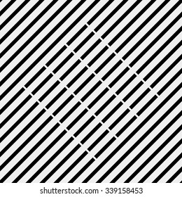 Vector seamless pattern. Modern stylish texture. Repeating geometric tiles with diagonal lines in monochrome