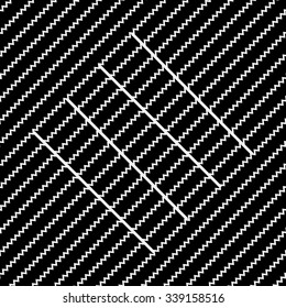 Vector seamless pattern. Modern stylish texture. Repeating geometric tiles with diagonal lines in monochrome