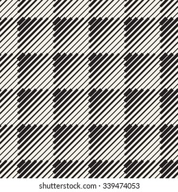 Vector seamless pattern. Modern stylish texture. Geometric checkered ornament. Striped graphic squares.