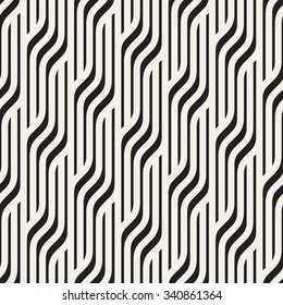 Vector seamless pattern. Modern stylish texture. Geometric striped ornament. Monochrome geometric braids.