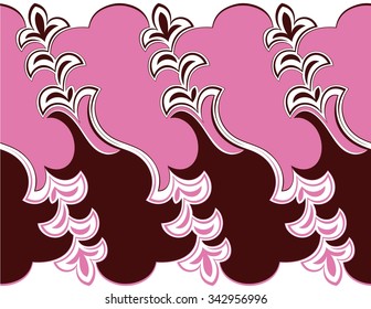 Vector seamless pattern. Modern stylish. Geometric patterns. Color. Floral elements.