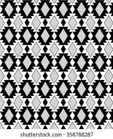 Vector seamless pattern. Modern stylish texture. Repeating geometric tiles from triangles Monochrome.