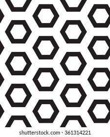 Vector seamless pattern. Modern stylish clasical texture. Repeating hexagons, geometric figures