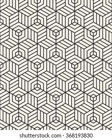 Vector seamless pattern. Modern stylish texture. Repeating geometric tiles with hexagonal grid