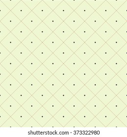 Vector seamless pattern. Modern stylish texture. Repeating geometric tiles with dotted rhombus