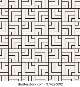 Vector seamless pattern. Modern stylish texture. Geometric ornament. Striped squares