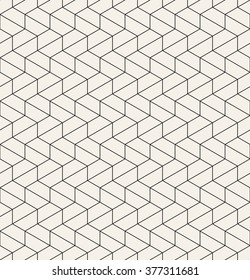 Vector seamless pattern. Modern stylish texture. Repeating geometric background with linear hexagons.