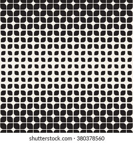 Vector seamless pattern. Modern stylish texture with repeating tiles. Geometric structure from unequal sized elements. Different size changes towards the center. Modern graphic design