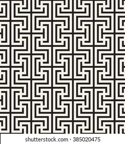 Vector seamless pattern. Modern stylish texture. Repeating Greek pattern. Monochrome swatch with meander.