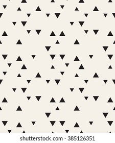 Vector seamless pattern. Modern stylish texture. Repeating geometric tiles. Hipster simple design with randomly disposed triangles.