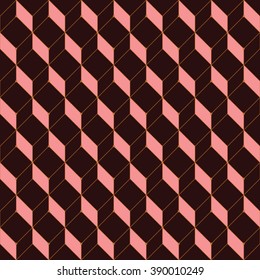 Vector seamless pattern. Modern stylish texture. Repeating geometric tiles with rhombuses