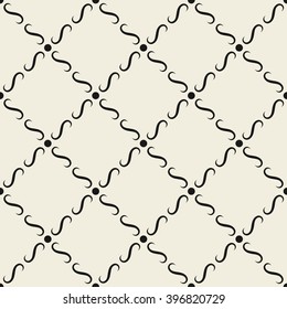 Vector seamless pattern. Modern stylish texture. Repeating geometric tiles with vintage frames