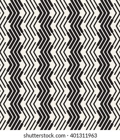 Vector seamless pattern. Modern stylish texture. Repeating geometric tiles. Linear grid with striped zigzag. Geometric background. Contemporary graphic design.
