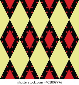 Vector seamless pattern. Modern stylish texture. Repeating geometric tiles of rhombuses