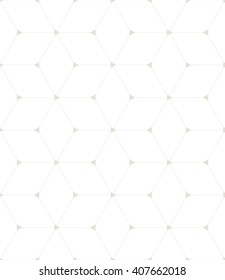 Vector seamless pattern. Modern stylish texture. Repeating geometric background with linear triangles and filled triangles in nodes. Universal subtle backdrop.