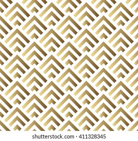 Vector seamless pattern. Modern stylish square texture. Gold and white seamless geometric pattern