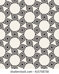 Vector seamless pattern. Modern stylish texture. Repeating geometric tiles. Stylized hexagonal flowers from striped petals