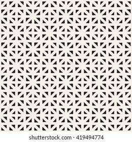Vector seamless pattern. Modern stylish texture. Repeating geometric tiles. Chaotic grid with squares and triangles.