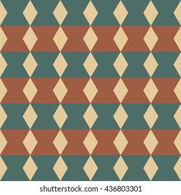 Vector seamless pattern. Modern stylish texture. Repeating geometric background with rhombus
