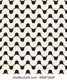 Vector seamless pattern. Modern stylish texture. Repeating geometric background with waves.