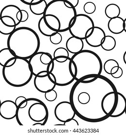 Vector seamless pattern. Modern stylish texture. Repeating circles background