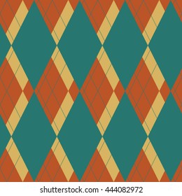 Vector seamless pattern. Modern stylish texture. Repeating geometric tiles of rhombuses