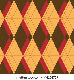 Vector seamless pattern. Modern stylish texture. Repeating geometric tiles of rhombuses