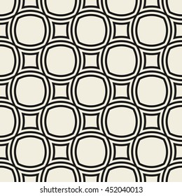Vector seamless pattern. Modern stylish texture. Repeating geometric tiles with circles