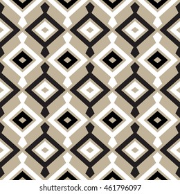 Vector seamless pattern. Modern stylish texture. Geometric ornament with smooth rhombuses