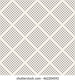 Vector seamless pattern. Modern stylish texture. Repeating geometric tiles with dotted rhombuses.