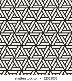 Vector seamless pattern. Modern stylish linear texture. Repeating geometric tiles with trapezoidal elements.