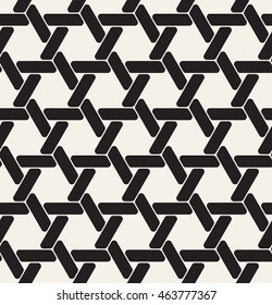 Vector seamless pattern. Modern stylish texture. Repeating geometric tiles with smooth trapezoidal elements.