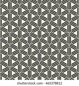 Vector seamless pattern. Modern stylish texture. Repeating geometric tiles with hexagonal ornament