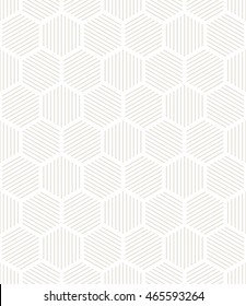Vector seamless pattern. Modern stylish texture. Repeating geometric tiles with striped hexagons.
