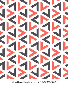 Vector seamless pattern. Modern stylish linear texture. Repeating geometric tiles with triangular elements.